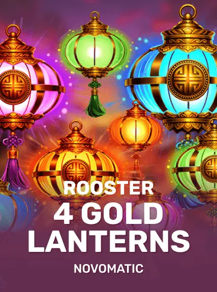 Rooster 4 Gold Lanterns game tile